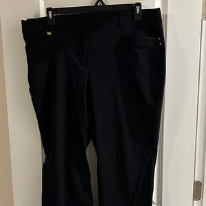 JM Collection Stretchy Black Pants w/Gold Details